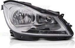 Koplamp rechts - voor Mercedes W204 2011-2014 sedan/kombi - TYC - chroom