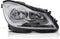 Koplamp rechts - voor Mercedes W204 2011-2014 sedan/kombi - TYC - chroom