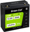 Green Cell LFPGC12V20AH, Lithium-ijzerfosfaat (LiFePo4), 12,8 V, Zwart, Groen, 20 Ah, 256 Wh, 10 jaar