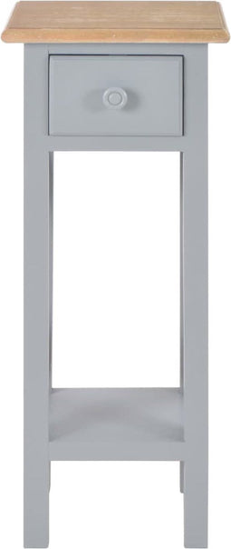 vidaXL - Bijzettafel - 27x27x65,5 - cm - hout - grijs