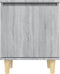 vidaXL - Nachtkastje - met - houten - poten - 40x30x50 - cm - grijs - sonoma - eiken