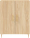 vidaXL - Dressoir - 69,5x34x90 - cm - bewerkt - hout - sonoma - eikenkleurig