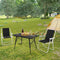 Woltu Campingstoel Set van 2 - Opvouwbare Lichtgewicht Stoelen met Armleuningen - Zwart - 58x53x76