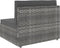 vidaXL - Tweezitsbank - sectioneel - poly - rattan - grijs