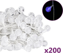 vidaXL - Lichtsnoer - met - 200 - LED's - 8 - functies - blauw - 20 - m
