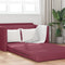 vidaXL - Vloersofa - Bed - 2-in-1 - wijnrood - 124x71x78 - cm - textiel