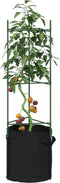 vidaXL - Tomatenkooien - met - plantenzak - 8 - st - 116 - cm - staal - en - polypropeen