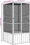 LuxeLivin' - Vogelkooi 111x107x211,5 cm gegalvaniseerd staal grijs