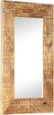 vidaXL - Spiegel - handgesneden - 80x50x2,5 - cm - massief - mangohout