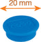 Nobo MAGNETS 20MM - Platte magneten - 8 stuks - Blauw