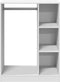 vidaXL - Kledingkast - 77x48x102 - cm - bewerkt - hout - wit