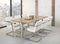 Rechthoekige vergadertafel Teez design 200x100cm bladkleur Havanna framekleur Zwart (RAL9005)
