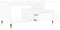 vidaXL - Salontafel - 90x49x45 - cm - bewerkt - hout - wit
