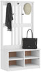 vidaXL - Halboom - SANDENS - wit - 87x40x159,5 - cm - massief - grenenhout