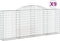 vidaXL - Schanskorven - 9 - st - gewelfd - 300x30x120/140 - cm - ijzer