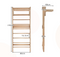 Coast Houten Zweedse Ladderwand - Massief Hout - Optrekstang - Naturel - 80 x 48 x 195 cm
