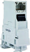 BTR-netwerkdoos voor DIN-railmontage CAT 6 insteekrichting 90° RAL 7035