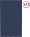 vidaXL - Dakpanelen - 12 - st - 80x45 - cm - gegalvaniseerd - staal - antracietkleurig