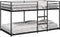 vidaXL - Stapelbed - zonder - matras - 80x200 - cm - staal - zwart