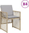 vidaXL - Tuinstoelen - 4 - st - met - kussens - poly - rattan - gemengd - beige