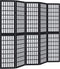 vidaXL - Kamerscherm - met - 5 - panelen - massief - paulowniahout - zwart