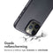 Accezz MagSafe Leather Backcover - iPhone 15 Pro Max - Echt leer met verhoogde randen - Zwart