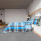 vidaXL - Dekbedovertrekset - 220x240 - cm - katoen - blauw - en - grijs