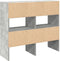 vidaXL - Schoenenrekken - 2 - st - stapelbaar - 89,5x30x40 - cm - betongrijs