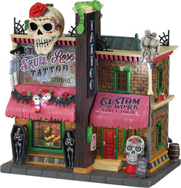 Lemax - The Skull And Rose Tattoo Studio, B/o (4.5v) - Kersthuisjes & Kerstdorpen