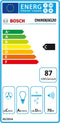 Bosch Serie 4 DWK065G20 Muurmontage 530m³/uur C Roestvrijstaal Afzuigkap