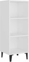 vidaXL - Dressoir - 34,5x32,5x90 - cm - bewerkt - hout - wit