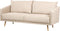 MAURA - Driezitsbank - Beige - Fluweel