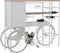J-Line barkast Fiets - metaal - hout - wit/naturel