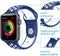 iMoshion Siliconen sport bandje voor Apple Watch Series 1 / 2 / 3 / 4 / 5 / 6 / 7 / 8 / 9 / SE / Ultra (2) - 42 / 44 / 45 / 49 mm - Blauw / Wit
