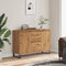 vidaXL - Dressoir - 104x35x70 - cm - bewerkt - hout - artisanaal - eikenkleurig