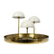 ALONG 3 - Mini Tafellampen - Beige en Messing
