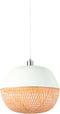 GOOD&MOJO Hanglamp Mekong - Wit/Bamboe - Rond - Ø40cm - Scandinavisch,Bohemian - Hanglampen Eetkamer, Slaapkamer, Woonkamer