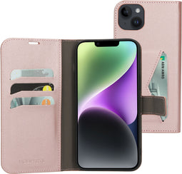 Mobiparts Classic Wallet Case - Flip Cover - Ruimte voor pasjes - Roze (iPhone 14 Plus)