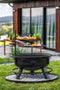 CookKing - Premium grill Bandito 80 cm met grillrooster en hanger - Vuurschaal BBQ - Staal - Zwart