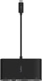 Belkin AVC005BTBK - USB-C-multipoort-adapter - 4K HDMI Ethernet USB-A 3.0 VGA - Zwart