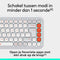 Logitech POP Icon Keys - Draadloos Bluetooth Toetsenbord - Comfortabel Typen en Aanpasbare Action Keys - Wit/Oranje
