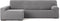 Hoes voor chaise longue met lange armleuning links Eysa JAZ Grijs 180 x 120 x 360 cm