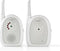 Nedis Audio-Babyfoon - FHSS (Frequency-Hopping Spread Spectrum) - Bereik: 300 m - Batterij Gevoed / Netvoeding - Grijs / Wit