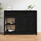 vidaXL - Dressoir - 100x35x74 - cm - massief - grenenhout - zwart