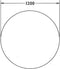 Los rond 25 mm melamine bureaublad 120CM doorsnede Logan Eiken