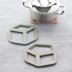 Point Virgule 3D pannenonderzetter vijfhoek Taupe