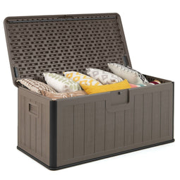 Coast Tuinbox 378 L - Waterdicht met Afsluitbaar Deksel - Bruin - 130x64x59 cm