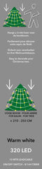 Anna's Collection Kerstverlichting - met timer - 320 lampjes - warm wit - 250cm