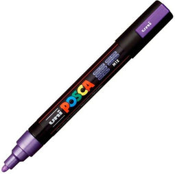 Uni POSCA paintmarker PC-5M, 1,8 - 2,5 mm, metaalpaars 6 stuks