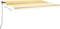 vidaXL - Luifel - automatisch - met - LED - en - windsensor - 500x350 - cm - geel - wit